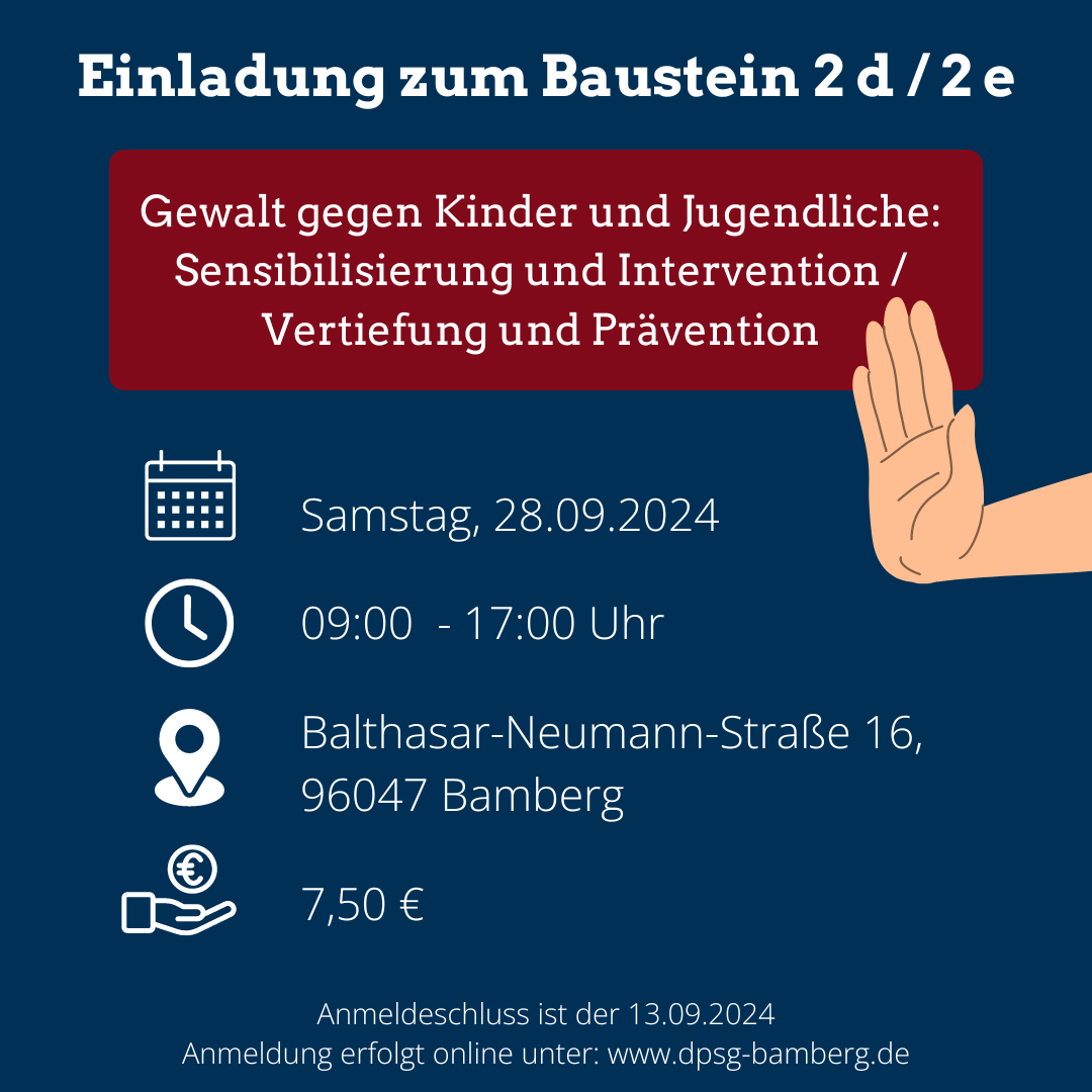 Baustein 2d/e – Gewalt gegen Kinder und Jugendliche: Sensibilisierung und Intervention / Vertiefung und Prävention