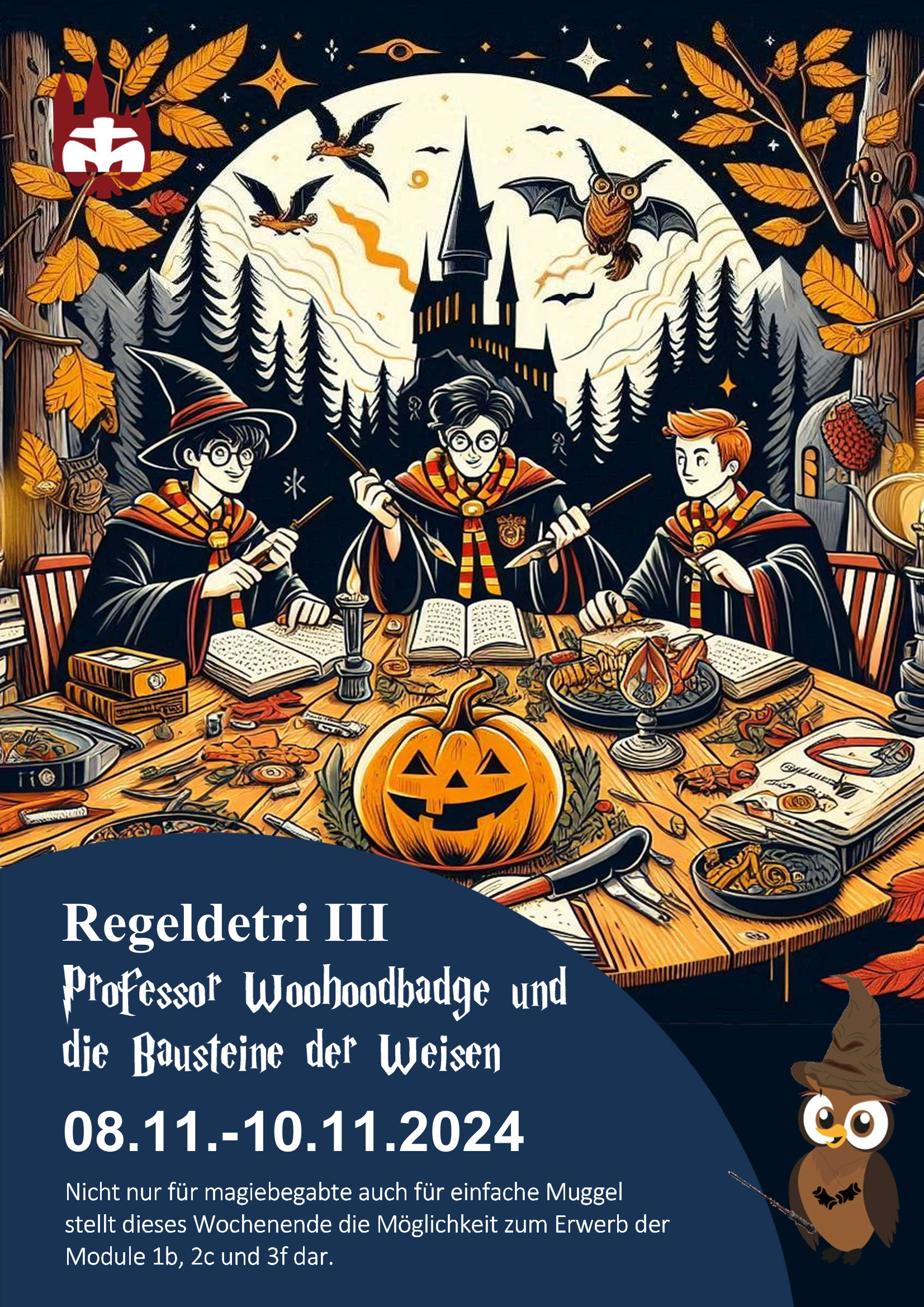 Regeldetri 3 – Professor Woohoodbadge und die Bausteine der Weisen (Bausteine 1b, 2c, 3f)